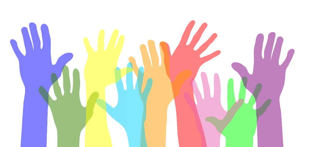 Volunteer Hand up colorful